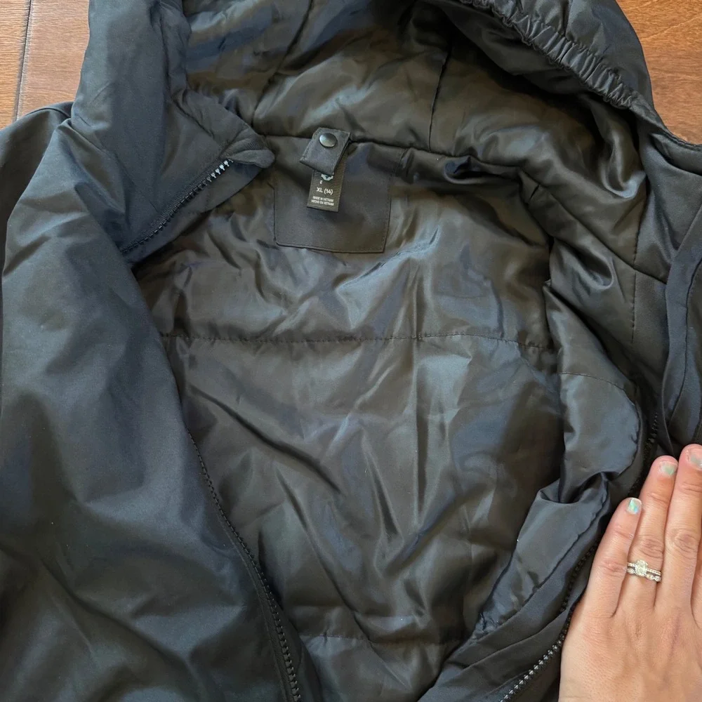 All in Motion Boys XL 14 black Jacket Full Zip Winter Coat